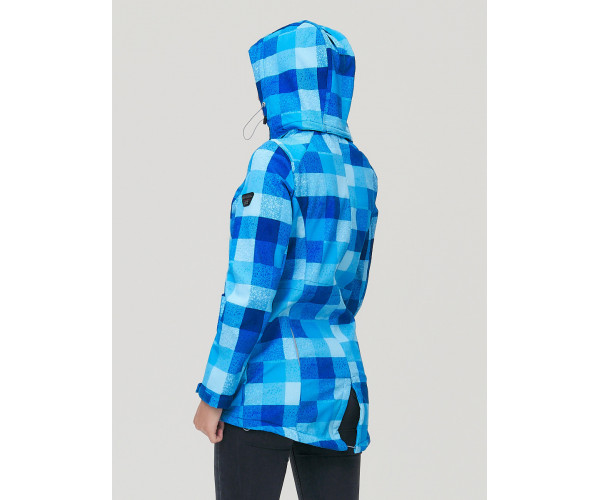 Парка женская осенняя весенняя softshell синего цвета 1923S