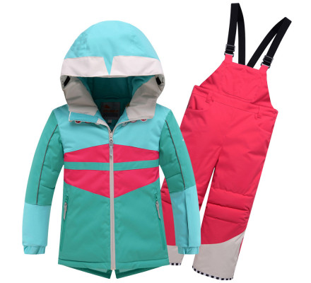 Горнолыжный костюм детский Valianly бирюзового цвета 9006Br