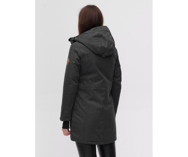 Женская зимняя парка темно-серого цвета 1949-1TC