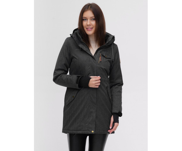 Женская зимняя парка темно-серого цвета 1949-1TC