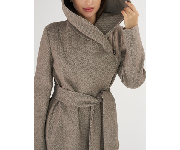 Пальто демисезонное коричневого цвета 4470K