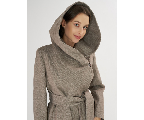 Пальто демисезонное коричневого цвета 4470K