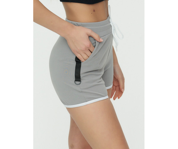 Спортивные шорты женские серого цвета 3019Sr