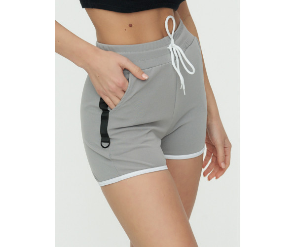 Спортивные шорты женские серого цвета 3019Sr