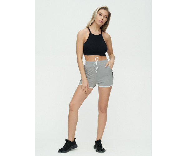 Спортивные шорты женские серого цвета 3019Sr