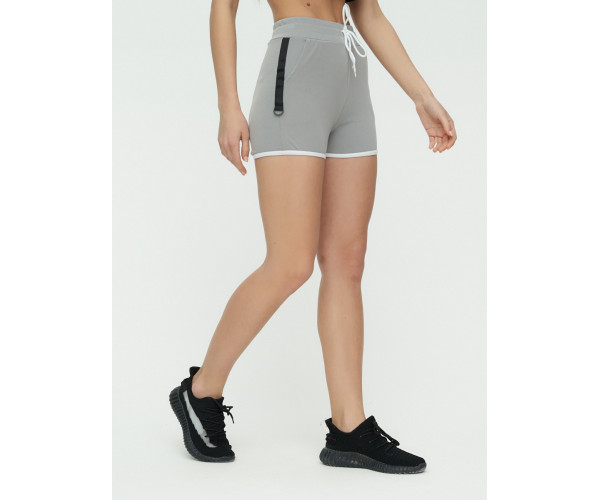 Спортивные шорты женские серого цвета 3019Sr
