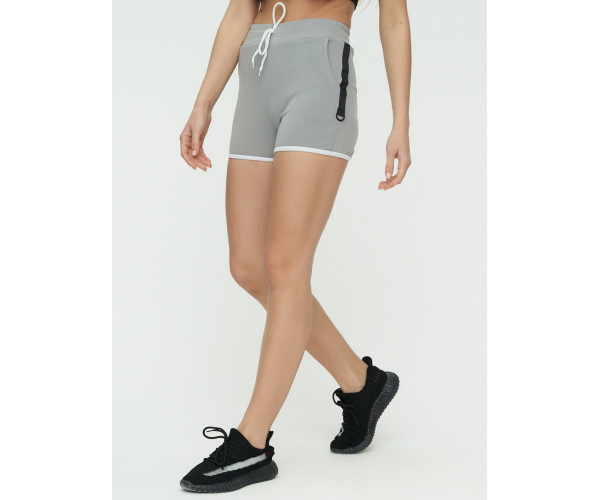 Спортивные шорты женские серого цвета 3019Sr