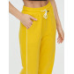 Спортивные брюки женские желтого цвета 1306J