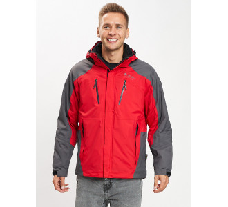 Куртка демисезонная 3 в 1 красного цвета 12005Kr