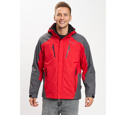 Куртка демисезонная 3 в 1 красного цвета 12005Kr
