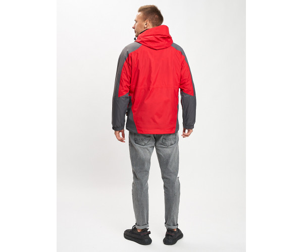 Куртка демисезонная 3 в 1 красного цвета 12005Kr