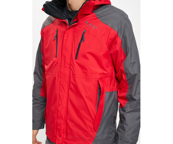 Куртка демисезонная 3 в 1 красного цвета 12005Kr