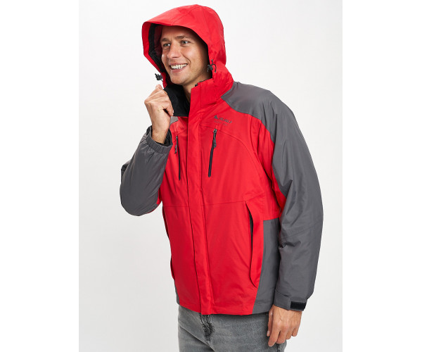 Куртка демисезонная 3 в 1 красного цвета 12005Kr