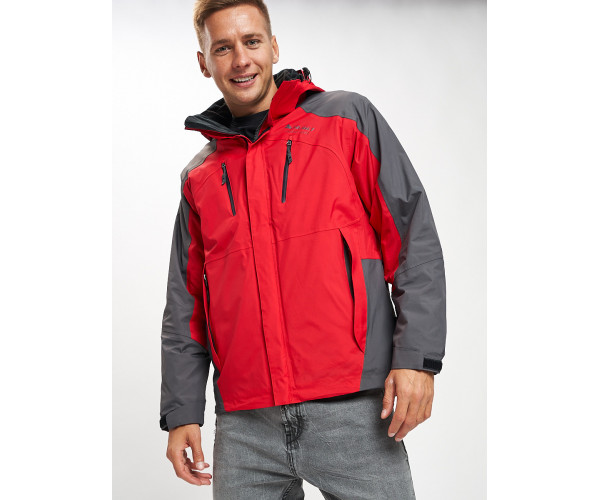 Куртка демисезонная 3 в 1 красного цвета 12005Kr