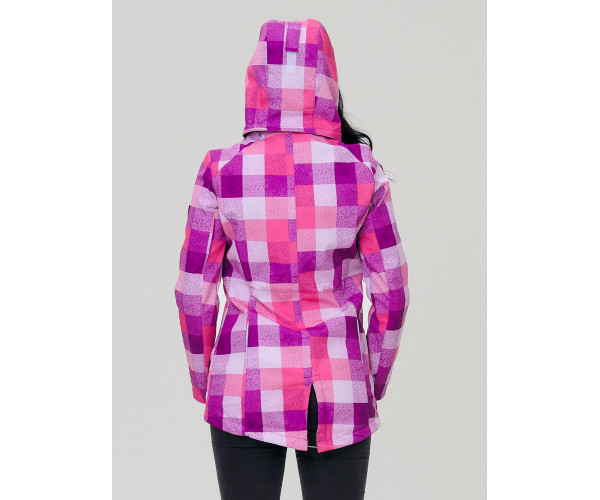 Парка женская осенняя весенняя softshell розового цвета 1923R