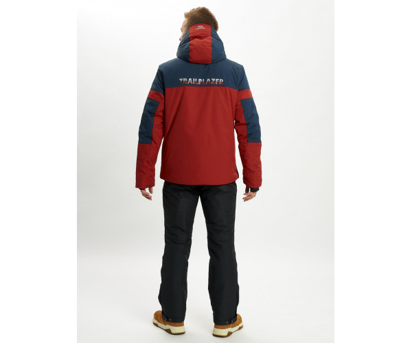 Горнолыжная куртка анорак мужская красного цвета 77024Kr