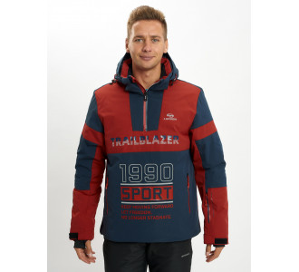 Горнолыжная куртка анорак мужская красного цвета 77024Kr