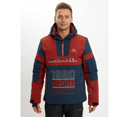 Горнолыжная куртка анорак мужская красного цвета 77024Kr