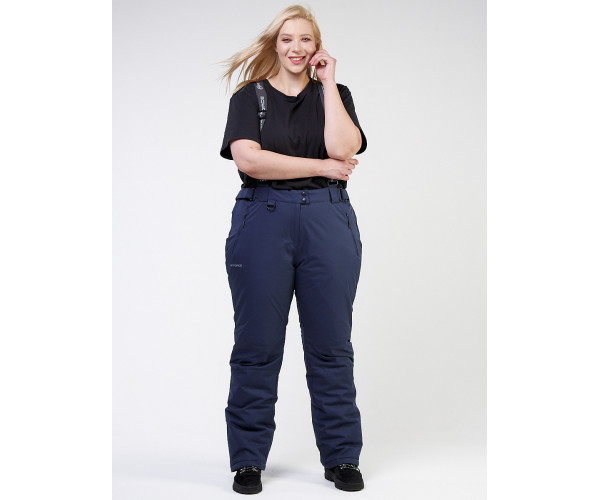 Женский зимний костюм горнолыжный большого размера фиолетового цвета 011982F