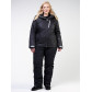 Женский зимний костюм горнолыжный большого размера черного цвета 021982Ch
