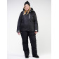 Женский зимний костюм горнолыжный большого размера черного цвета 021982Ch