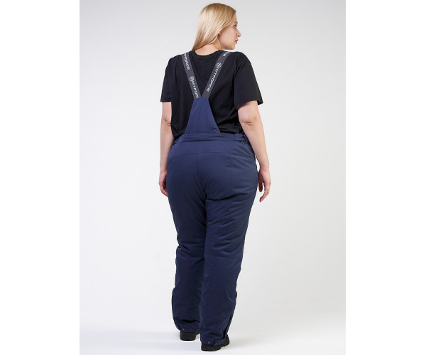 Женский зимний костюм горнолыжный большого размера фиолетового цвета 011982F