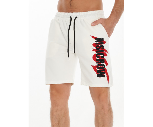 Костюм шорты и футболка белого цвета 221007Bl