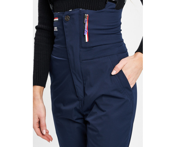 Горнолыжный костюм женский темно-синего цвета 077030TS