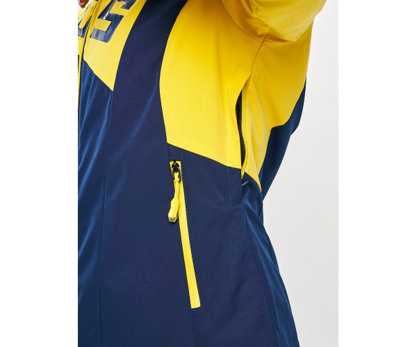 Горнолыжный костюм женский темно-синего цвета 077030TS