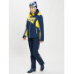 Горнолыжный костюм женский темно-синего цвета 077030TS