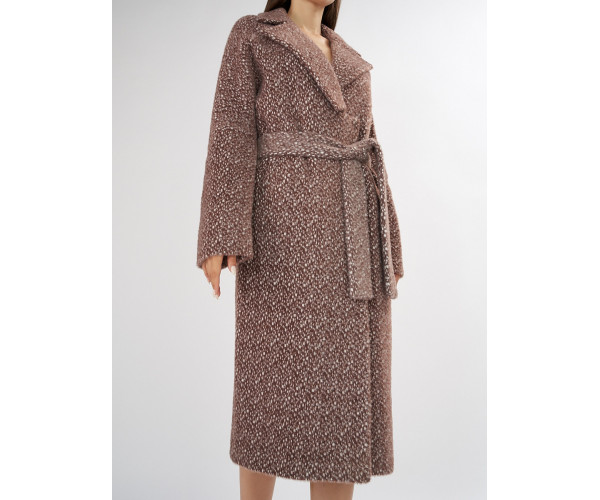 Пальто демисезонное темно-коричневого цвета 4002TK