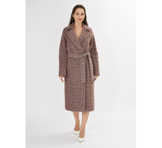 Пальто демисезонное темно-коричневого цвета 4002TK