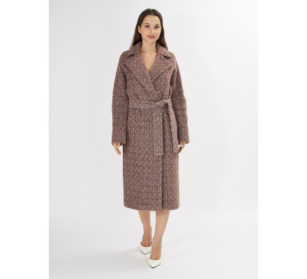 Пальто демисезонное темно-коричневого цвета 4002TK