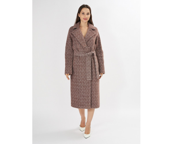 Пальто демисезонное темно-коричневого цвета 4002TK