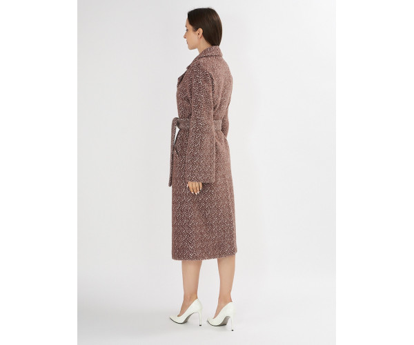 Пальто демисезонное темно-коричневого цвета 4002TK