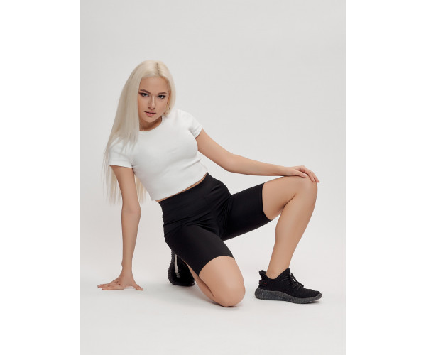 Велосипедки женские спортивные черного цвета 1099Ch