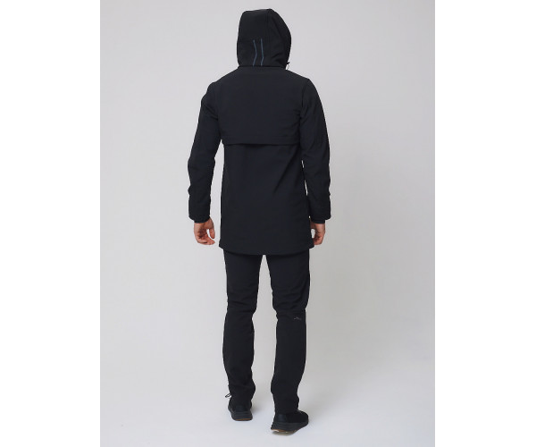 Спортивный костюм мужской  черного цвета 02020Ch