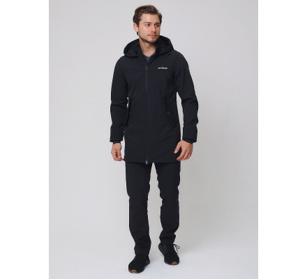 Спортивный костюм мужской  черного цвета 02020Ch