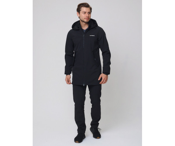 Спортивный костюм мужской  черного цвета 02020Ch