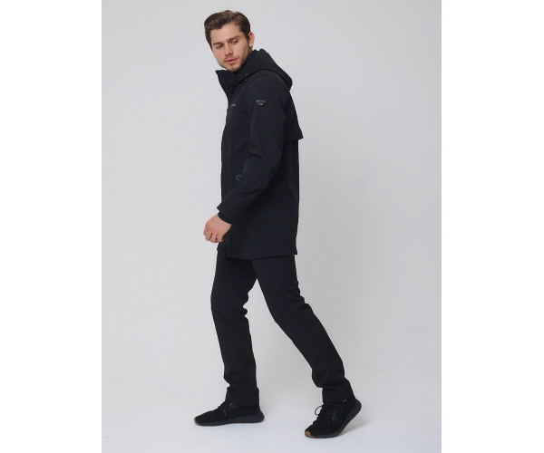 Спортивный костюм мужской  черного цвета 02020Ch