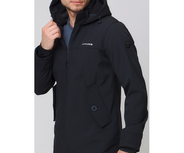 Спортивный костюм мужской  черного цвета 02020Ch