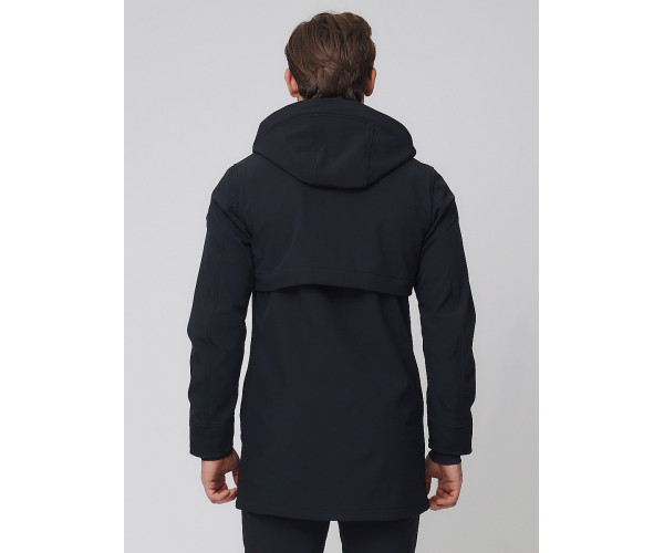 Спортивный костюм мужской  черного цвета 02020Ch