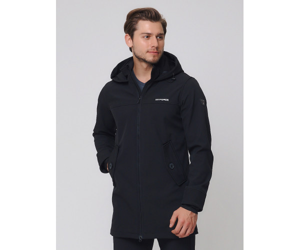 Спортивный костюм мужской  черного цвета 02020Ch