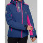 Горнолыжная куртка женская темно-синего цвета 77033TS
