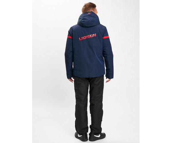 Горнолыжный костюм мужской темно-синего цвета 077014TS