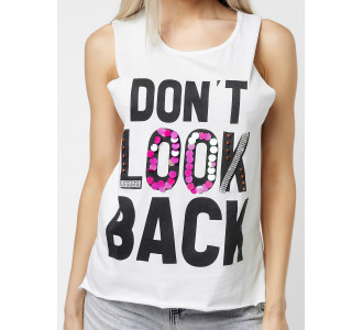 Футболка без рукавов женская белого цвета 8232Bl