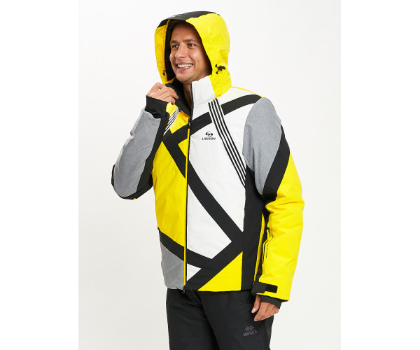 Горнолыжная куртка мужская желтого цвета 77015J