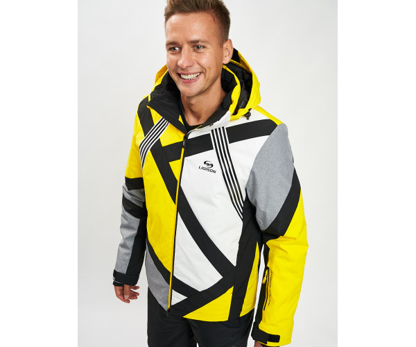 Горнолыжная куртка мужская желтого цвета 77015J