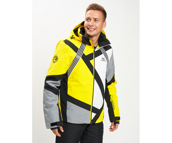 Горнолыжная куртка мужская желтого цвета 77015J