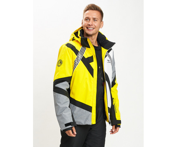 Горнолыжная куртка мужская желтого цвета 77015J